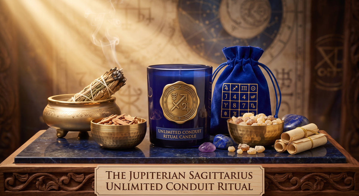 Le Rituel du Conduit Illimité Sagittaire Jupitérien — Travail de Richesse Souveraine, Chance Divine & Expansion Illimitée ⚡🏹🏛️